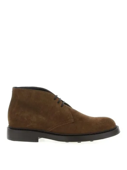 Desert Boot Stringato Uomo Doucal's In Suede Marrone con Fondo Gomma Art. DU3237BRUXUF009TC05