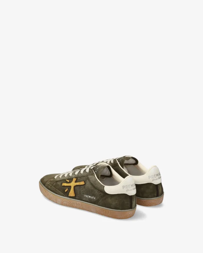 Sneakers Premiata Uomo in Camoscio Verde Militare art. Stevend 7627, foto 5 di 5