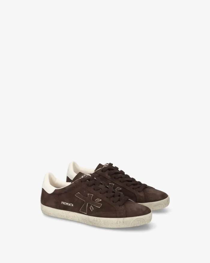 Sneakers Premiata Donna in Camoscio Testa di Moro art. Stevend 7897, foto 2 di 5