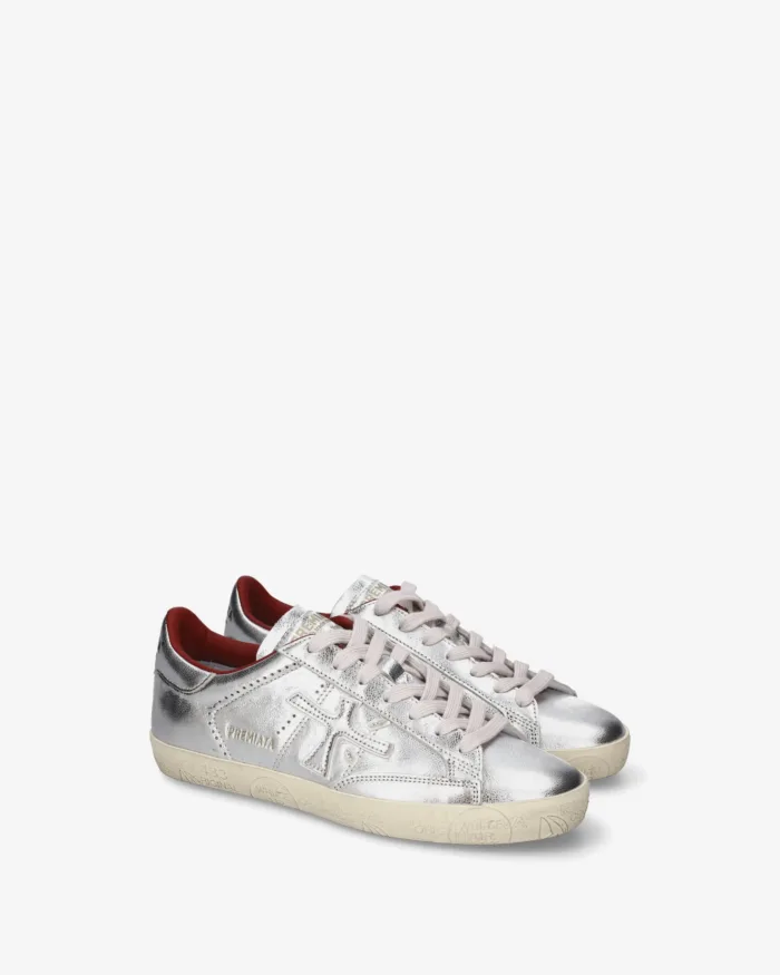 Sneakers Premiata Donna in Pelle Argento art. Stevend 8493, foto 2 di 5