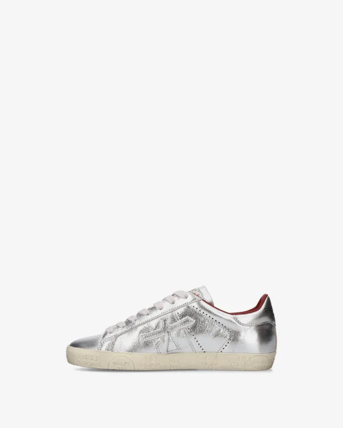 Sneakers Premiata Donna in Pelle Argento art. Stevend 8493, foto 3 di 5
