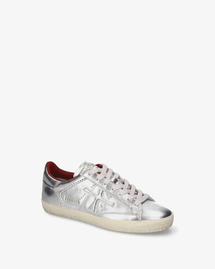Sneakers Premiata Donna in Pelle Argento art. Stevend 8493, foto 4 di 5
