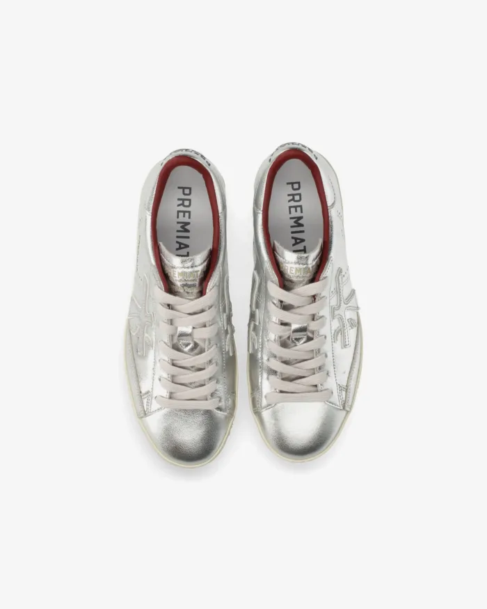 Sneakers Premiata Donna in Pelle Argento art. Stevend 8493, foto 5 di 5