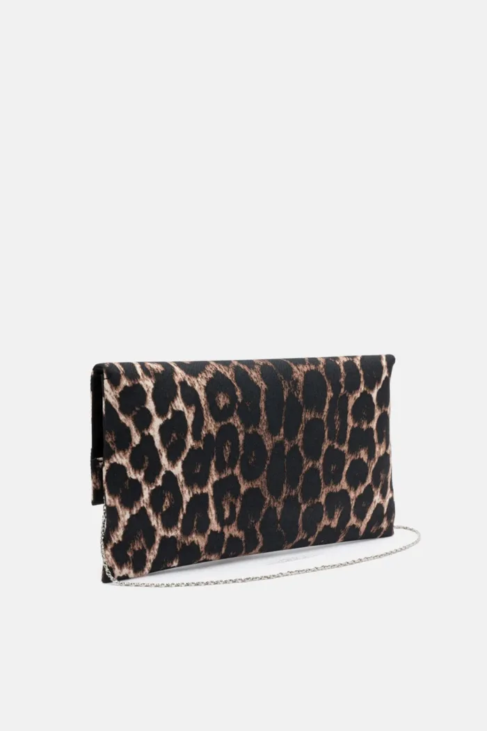Pochette con Tracolla Twentyfourhaitch in Tessuto Maculato art. Savine Animalier, foto 2 di 3