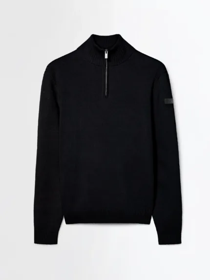 Maglione Mezza Zip Blu Uomo RRD Cotton Plain Half Zip Knit Art. W26141 col. 60