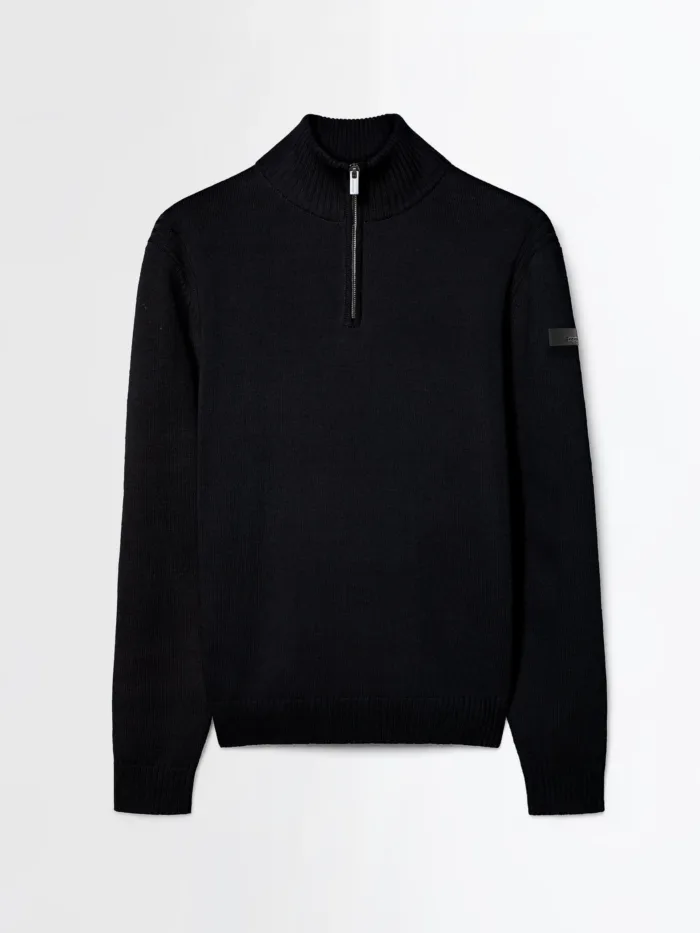 Maglione Mezza Zip Blu Uomo RRD Cotton Plain Half Zip Knit Art. W26141 col. 60, foto 1 di 1