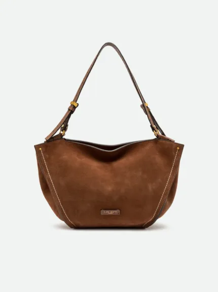 Borsa a Spalla Grande Gianni Chiarini In Camoscio Cuoio art. Bloom Cognac