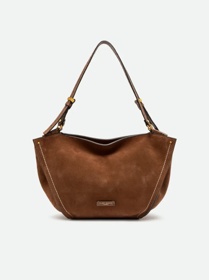 Borsa a Spalla Grande Gianni Chiarini In Camoscio Cuoio art. Bloom Cognac, foto 1 di 5