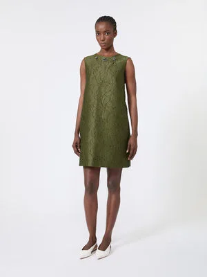 Abito princesse 'S MaxMara in jacquard di misto cotone Verde  Art. AFFARI