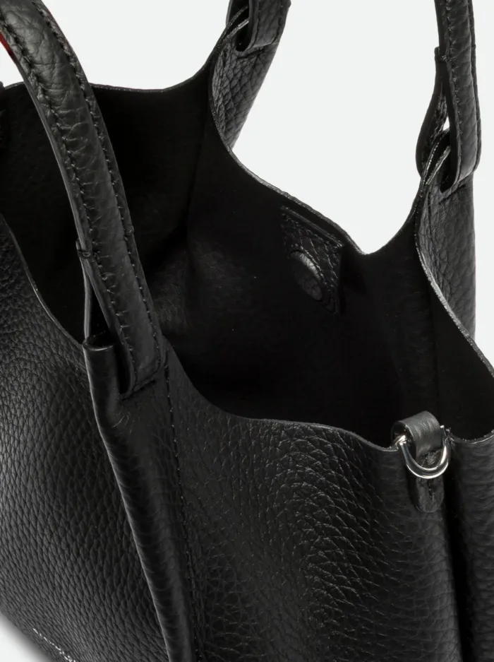 Borsa a Mano Media con Tracolla Gianni Chiarini In Pelle Nero art. Dua Nero, foto 3 di 4