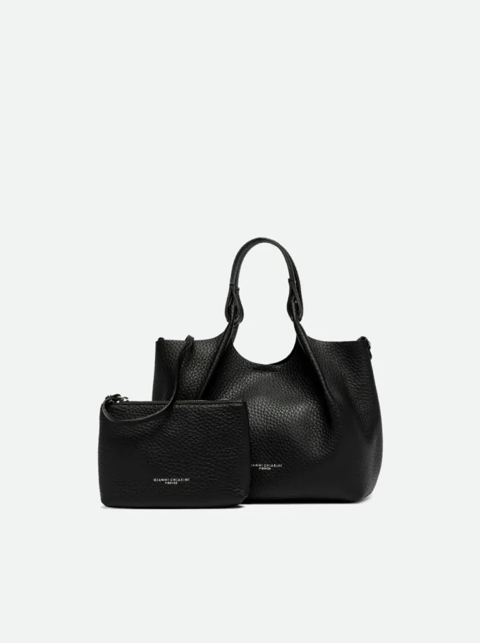 Borsa a Mano Media con Tracolla Gianni Chiarini In Pelle Nero art. Dua Nero, foto 4 di 4