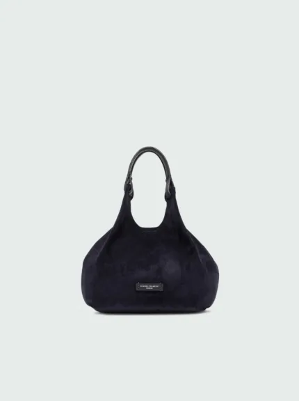 Borsa a Mano Media con Tracolla Gianni Chiarini In Camoscio Blu art. Dua Notturno