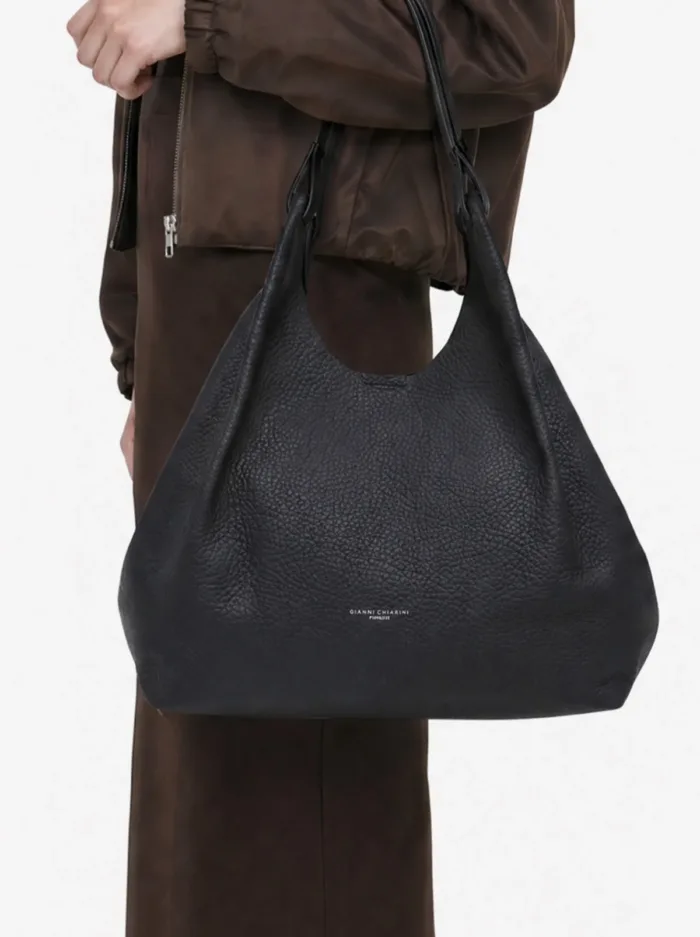 Borsa a Spalla Grande Gianni Chiarini In Pelle Blu art. Dua Notturno, foto 2 di 4