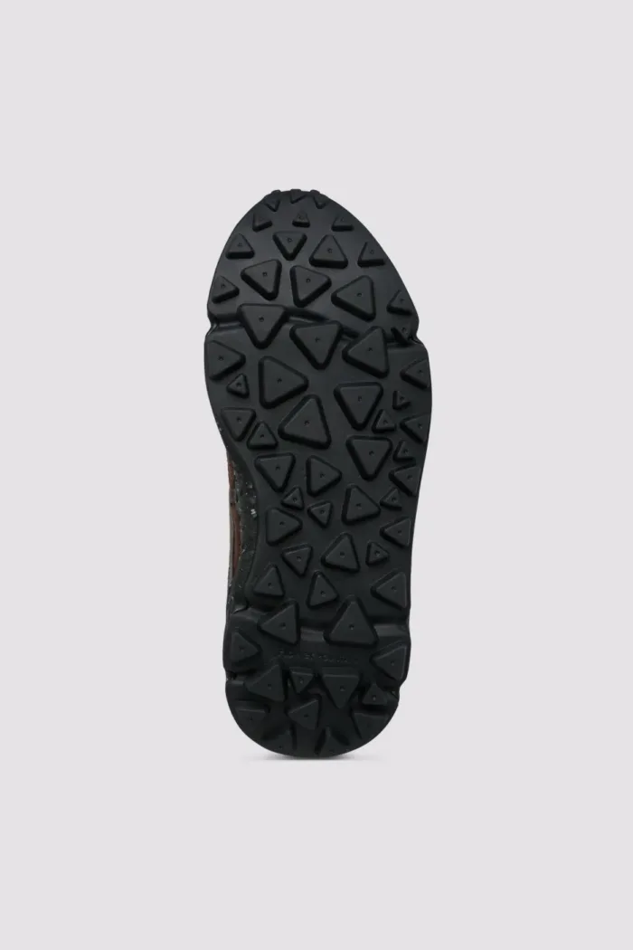 Sneakers Flower Mountain Uomo in Camoscio Marrone e Nylon Nero art. Yamano 3 Man 2C32 Grey Brown Black, foto 5 di 5