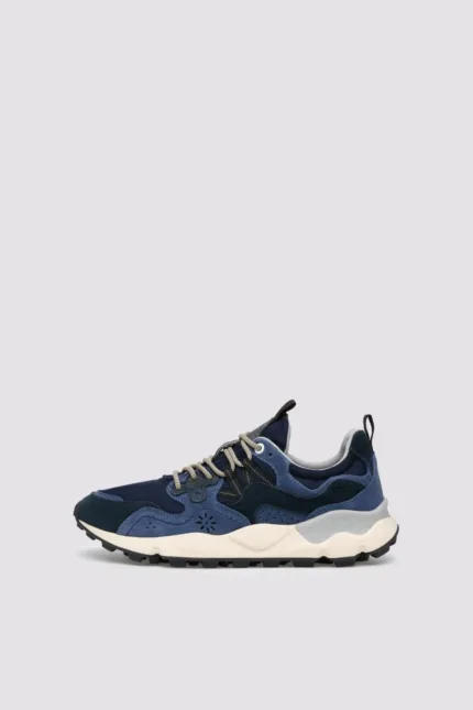 Sneakers Flower Mountain Uomo in Camoscio e Nylon Blu art. Yamano 3 Man 2C98 Blu Bluette