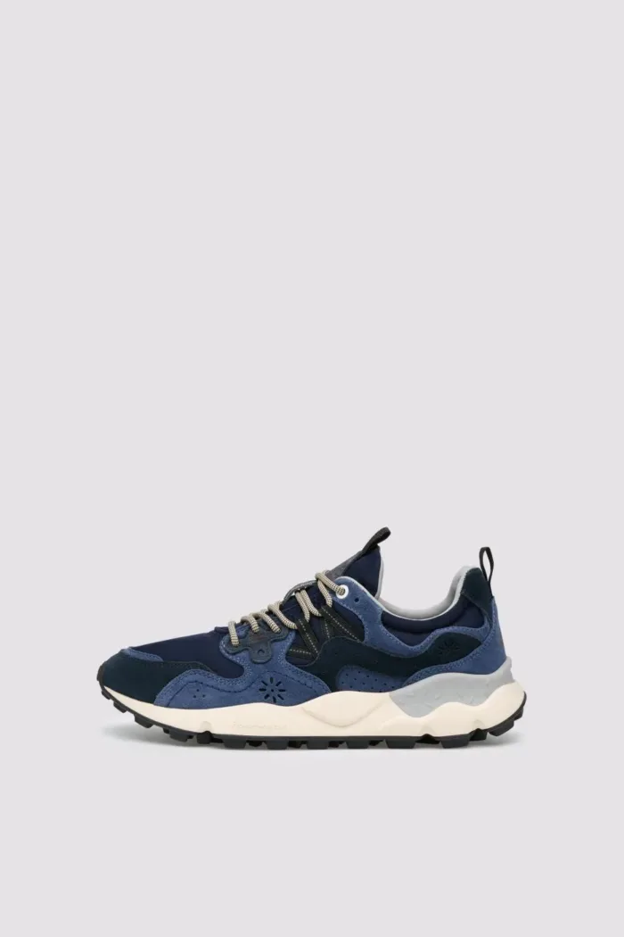Sneakers Flower Mountain Uomo in Camoscio e Nylon Blu art. Yamano 3 Man 2C98 Blu Bluette, foto 1 di 5