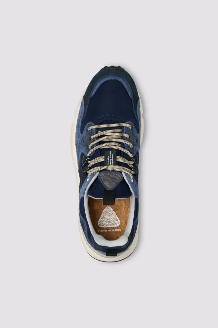 Sneakers Flower Mountain Uomo in Camoscio e Nylon Blu art. Yamano 3 Man 2C98 Blu Bluette, foto 2 di 5
