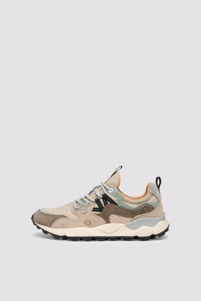 Sneakers Flower Mountain Donna in Camoscio e Nylon Tortora art. Yamano 3 Uni 1D52 SAND BEIGE TAUPE, foto 1 di 5