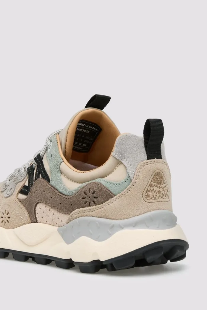 Sneakers Flower Mountain Donna in Camoscio e Nylon Tortora art. Yamano 3 Uni 1D52 SAND BEIGE TAUPE, foto 5 di 5
