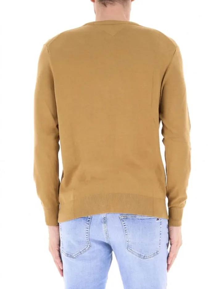 Maglioncino Girocollo in Cotone Uomo Tommy Hilfiger Cammello art. MW0MW39999 GWC, foto 2 di 2