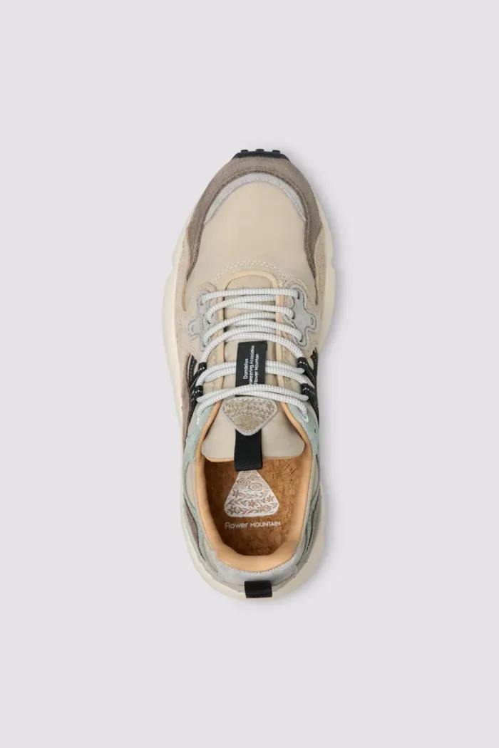 Sneakers Flower Mountain Donna in Camoscio e Nylon Tortora art. Yamano 3 Uni 1D52 SAND BEIGE TAUPE, foto 3 di 5