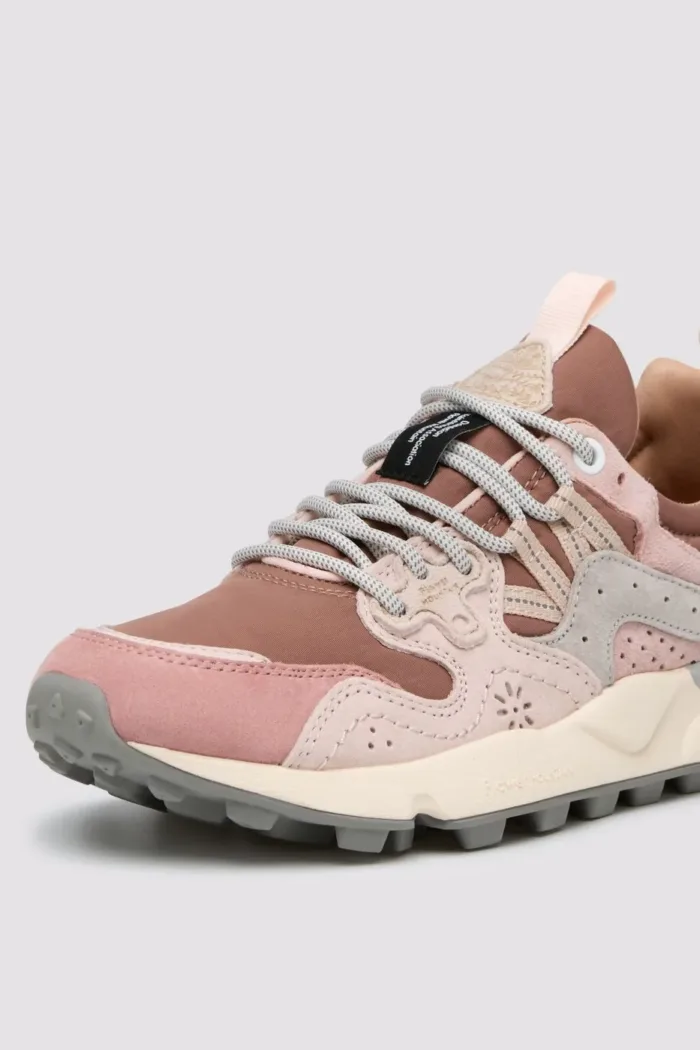 Sneakers Flower Mountain Donna in Camoscio Rosa e Nylon Malva art. Yamano 3 Woman 1M44 Rose Light Pink, foto 3 di 5