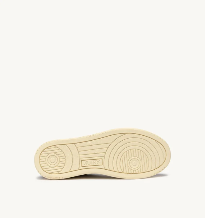 Sneaker Donna Autry Medalist Low in Pelle Bianca e Camoscio Testa di Moro mod. AULW FT19, foto 4 di 5