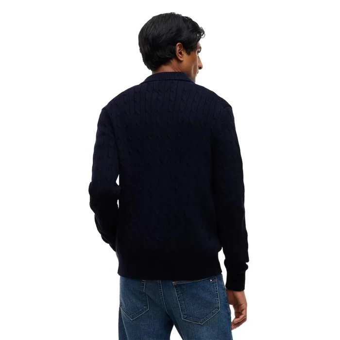 Cardigan Blouson Uomo in Cotone con Trecce Tommy Hilfiger Blu art. MW0MW44756 DW5, foto 3 di 3