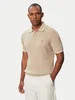 Polo Uomo Manica Corta in Cotone a Trecce Tommy Hilfiger Beige art. MW0MW40701 AEG