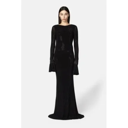 Abito Lungo Algedi Nero Strass Twentyfourhaitch art. Algedi Nero