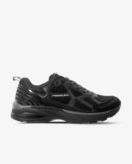 Sneakers Fessura Uomo In Flyknit Traforato Nero art. Shoes City 01