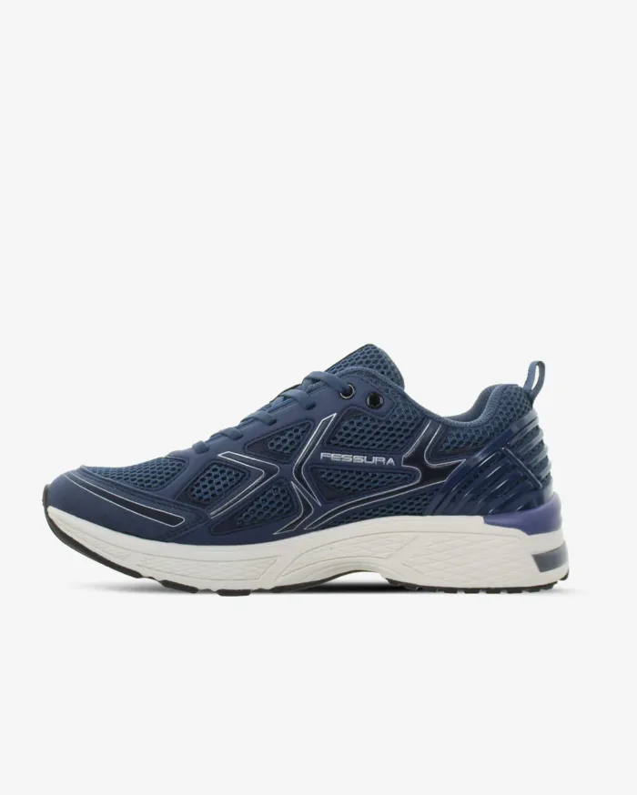 Sneakers Fessura Uomo In Flyknit Traforato Blu art. Shoes City 01, foto 3 di 5