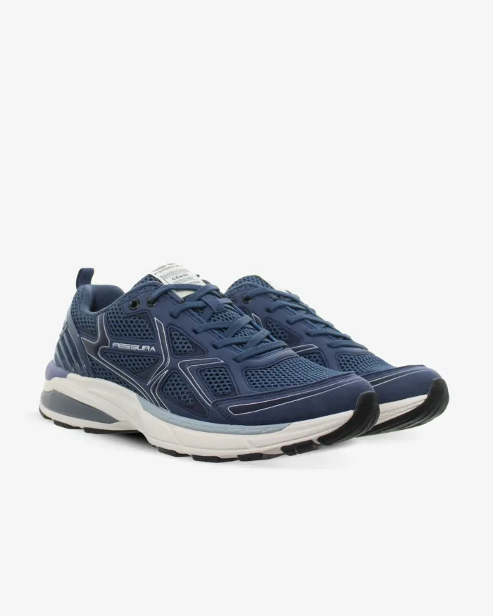 Sneakers Fessura Uomo In Flyknit Traforato Blu art. Shoes City 01, foto 2 di 5