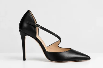 Décolleté Anna F in Pelle Nera Tacco 10 cm art. 1985 NAPPA NERO
