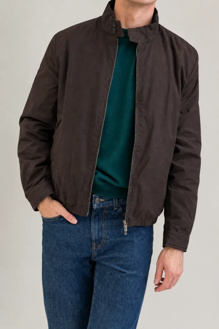 Giubbino Uomo Mc2 Saint Barth In Cotone Cerato Marrone con Pellicciotto Interno art. Carter Wax 18H Dark Brown, foto 2 di 2