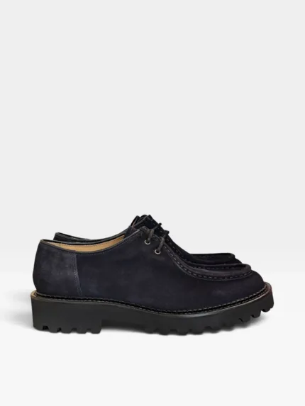 Derby Ingegnere Premiata Uomo in Camoscio Blu Fondo Commander Ultralight art. Ripon Go Rain Deep Navy