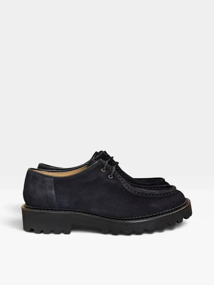 Derby Ingegnere Premiata Uomo in Camoscio Blu Fondo Commander Ultralight art. Ripon Go Rain Deep Navy, foto 1 di 4
