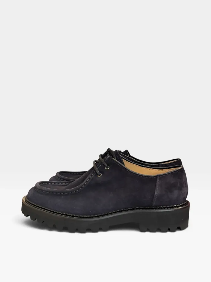 Derby Ingegnere Premiata Uomo in Camoscio Blu Fondo Commander Ultralight art. Ripon Go Rain Deep Navy, foto 3 di 4
