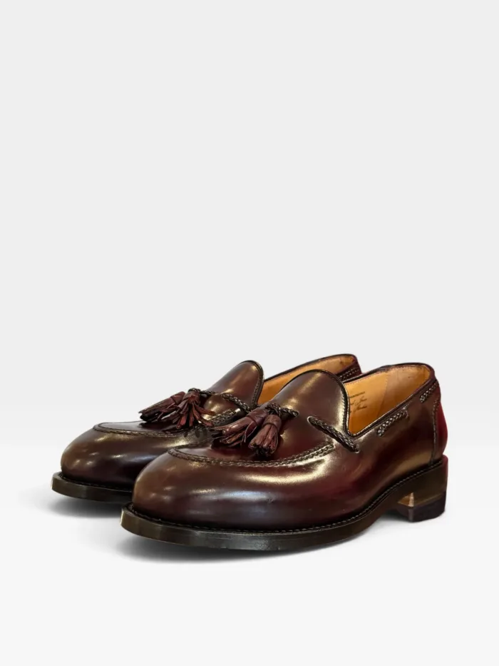 Mocassino Premiata Uomo con Nappine in Pelle Cordovan Bordeaux art. 32056P, foto 3 di 4