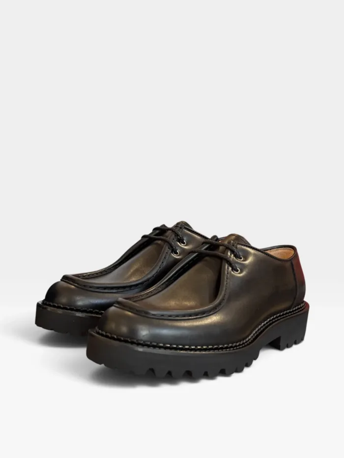 Derby Ingegnere Premiata Uomo in Pelle Nera Fondo Commander Ultralight art. Ripon Elba Nero, foto 3 di 4
