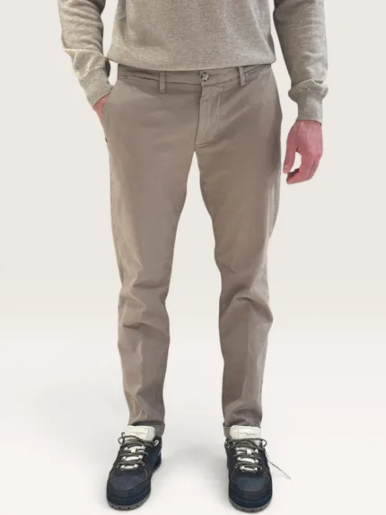 Pantalone Uomo Re-Hash Tortora Tasca a Filo Art. Mucha Chinos PA26 2076 7117
