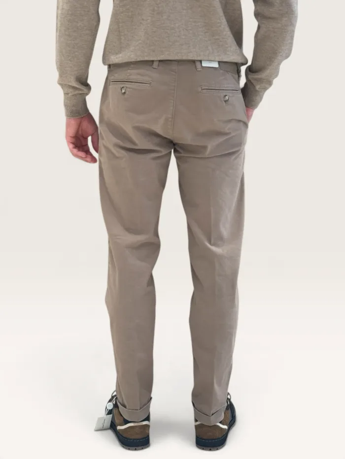 Pantalone Uomo Re-Hash Tortora Tasca a Filo Art. Mucha Chinos PA26 2076 7117, foto 3 di 3
