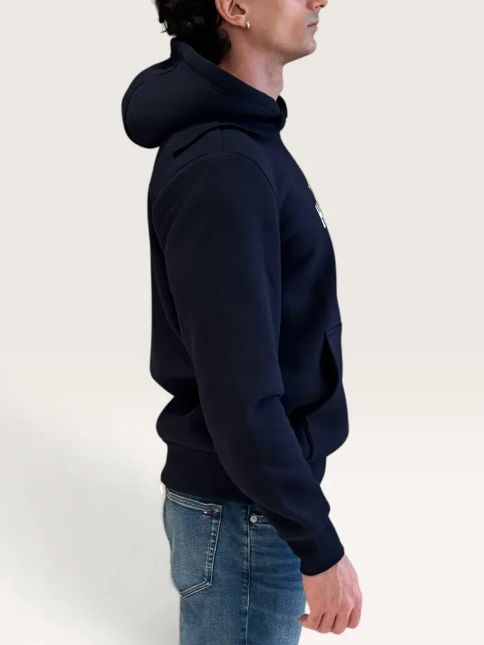 Felpa Uomo Tommy Hilfiger con cappuccio e logo ricamato Blu cod. MW0MW44937 DW5, foto 3 di 4