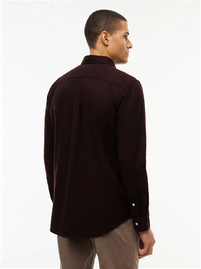 Camicia Uomo Tommy Hilfiger Flex regular fit in flanella Cioccolato cod. MW0MW40469 HJT, foto 4 di 4