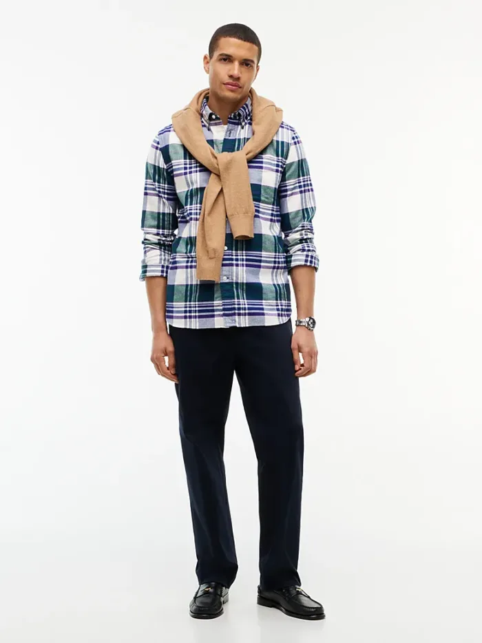 Camicia Uomo Tommy Hilfiger Flex regular fit in flanella a quadri tartan Verde cod. MW0MW44592 0N1, foto 2 di 5