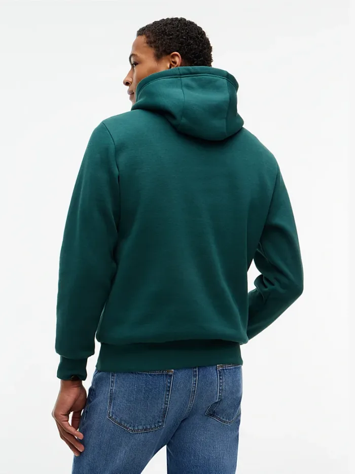 Felpa Uomo Tommy Hilfiger con cappuccio e logo ricamato Verde cod. MW0MW44937 L6K, foto 4 di 5