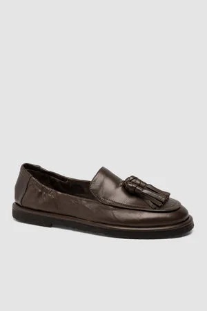 Ballerine Pomme D'Or in Pelle Marrone art. 1341 GLOVE DUSTY BROWN 71 PARA NERO + GUA GLOVE, foto 4 di 5