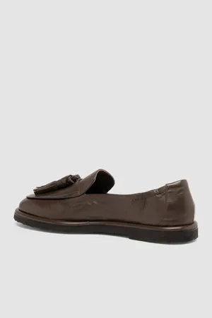 Ballerine Pomme D'Or in Pelle Marrone art. 1341 GLOVE DUSTY BROWN 71 PARA NERO + GUA GLOVE, foto 5 di 5