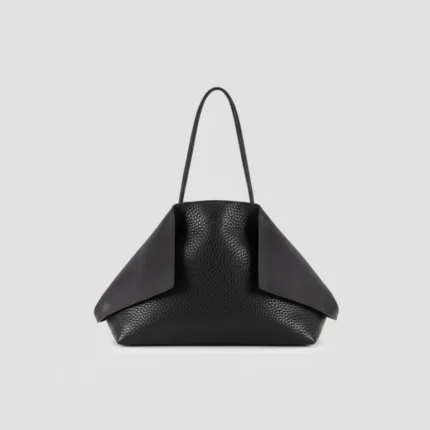 Borsa Grande a Spalla Minobossi in Morbida Nappa Martellata Nera art. ROXANNEG NERO/NERO