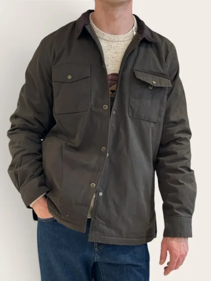 Field Jacket Uomo Mc2 Saint Barth In Cotone Cerato Verde art. Bexley Wax 52 Military